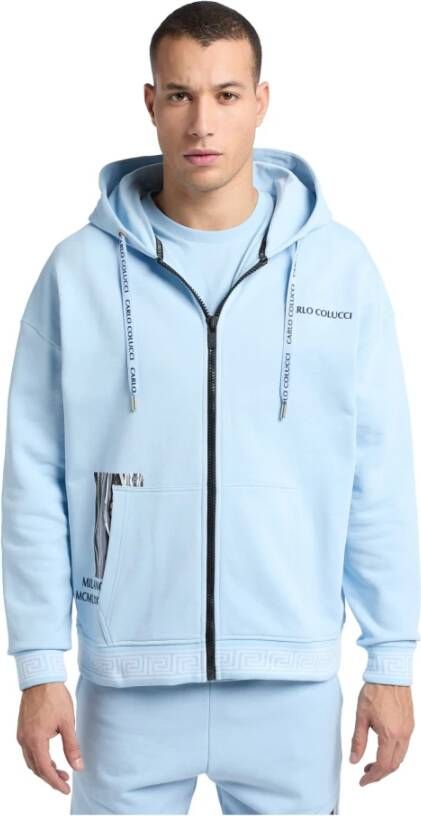 carlo colucci Zip-throughs Blauw Heren