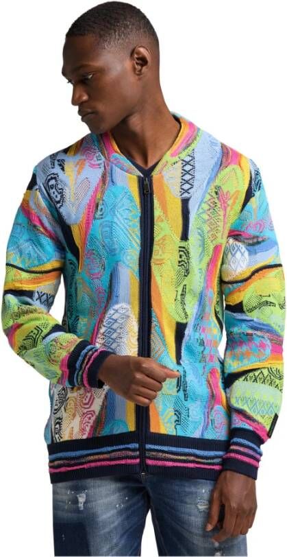carlo colucci Sweater met rits Meerkleurig Heren