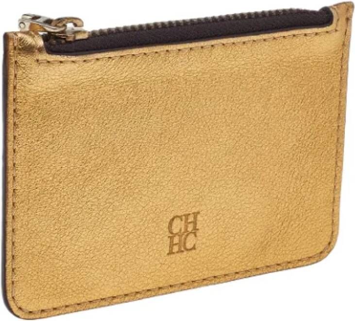 Carolina Herrera Pre-owned Leather wallets Yellow Dames