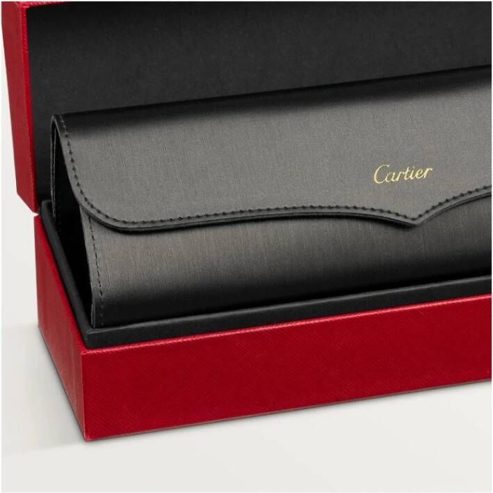 Cartier Décor C Dames Vierkante Acetaat Bril Black Dames