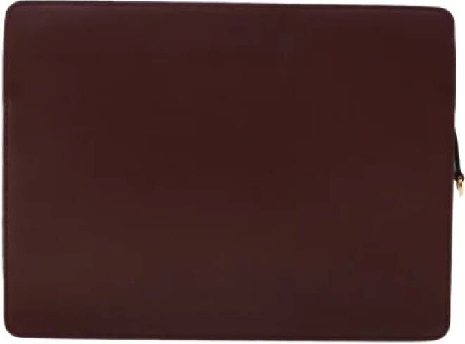 Cartier Vintage Pre-owned Leather clutches Red Dames