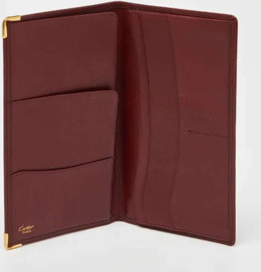 Cartier Vintage Pre-owned Leather clutches Red Dames