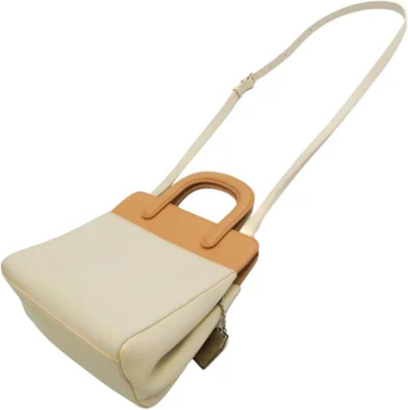 Cartier Vintage Pre-owned Leather handbags Beige Dames