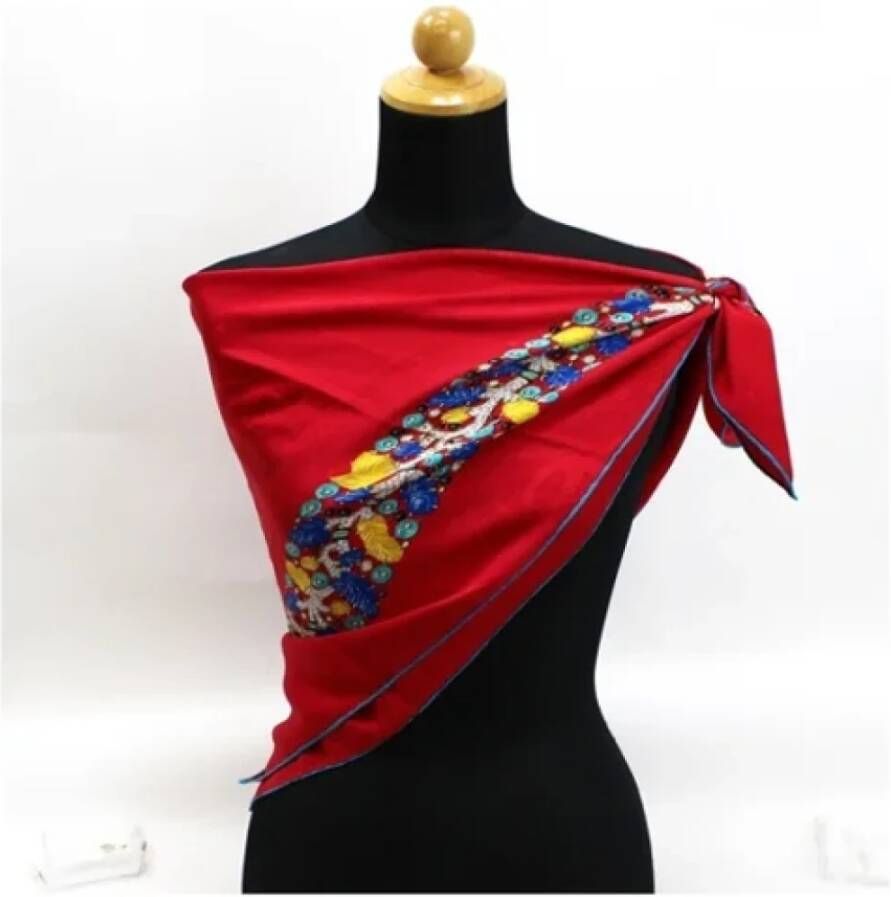 Cartier Vintage Pre-owned Silk scarves Rood Dames