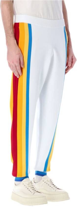 Casablanca Men Clothing Trousers White Multi Colour Ss23 Wit Heren