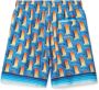 Casablanca Multikleurige zijden twill shorts Blauw Heren - Thumbnail 2