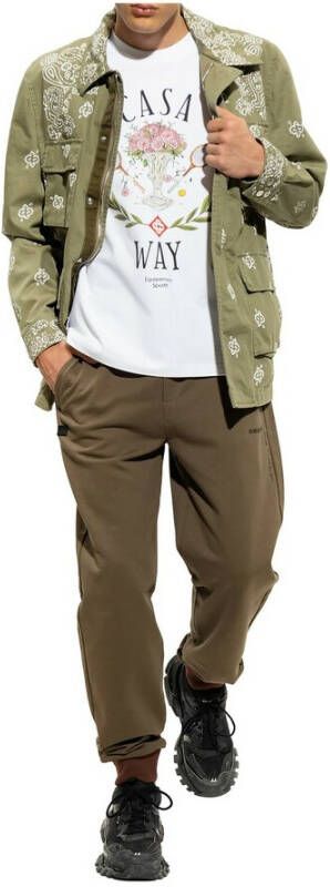 Casablanca Printed T-shirt Wit Heren