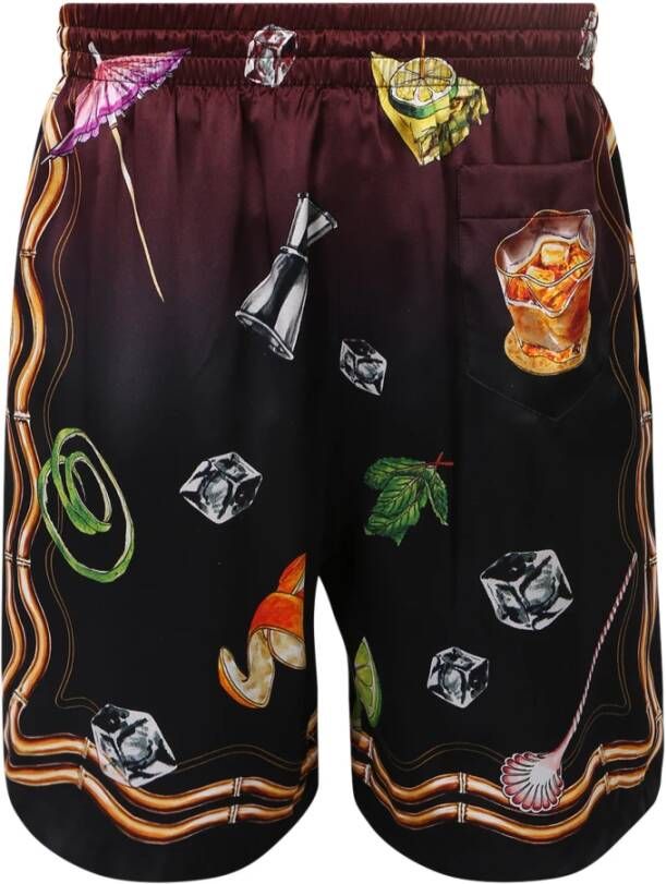 Casablanca Zijden Shorts met Zonsondergang Print Meerkleurig Heren