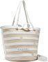 Casadei Ecru Canvas Schoudertas Beige Dames - Thumbnail 2