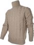 Cashmere Company Heren Slim Fit Cashmere en Wol Coltrui Trui Beige Dames - Thumbnail 2