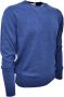 Cashmere Company Royal Blue Cashmere Silk Sweater Slim Fit Blue Heren - Thumbnail 2