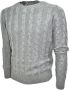Cashmere Company Mannen Vlechttrui Grijs Heren - Thumbnail 2