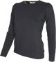 Cashmere Company Zachte Crewneck Cashmere en Wol Trui Zwart Dames - Thumbnail 2