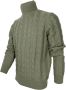 Cashmere Company Slim Fit Kasjmier en Wol Heren Turtleneck Trui in Groen Heren - Thumbnail 2