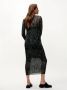 Catwalk Junkie gebloemde semi-transparante mesh jurk Mary donkergroen zwart - Thumbnail 2