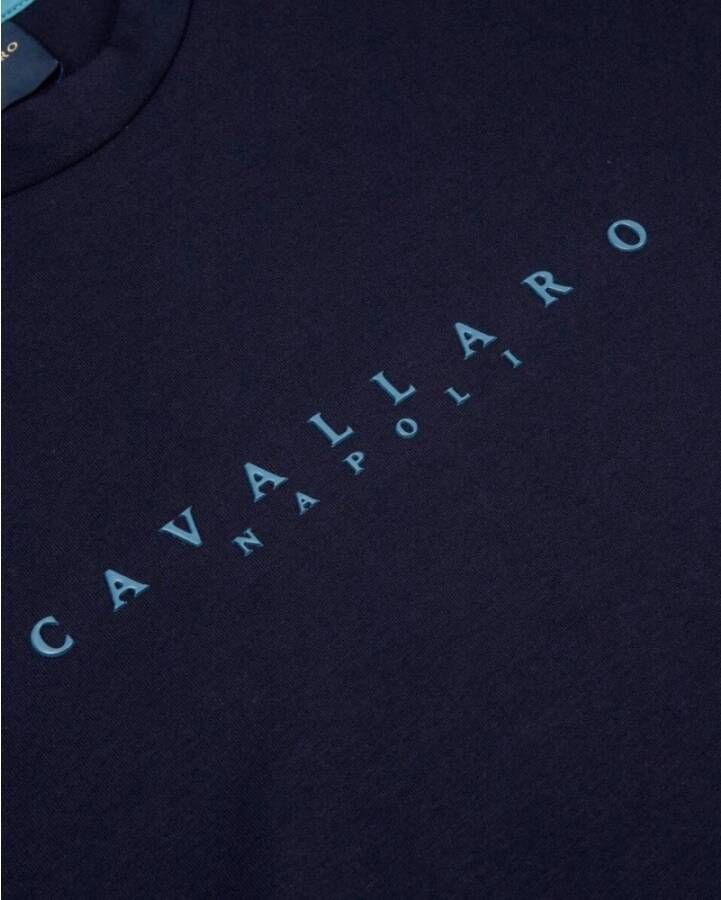 Cavallaro Leccone R Neck Sweatshirt Blue Heren