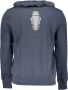 Cavalli Class Blauwe Katoenen Sweater met Capuchon en Print Blauw Heren - Thumbnail 2