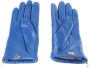 Cavalli Class Elegante Blauwe Lamsvacht Leren Dameshandschoenen Blue Unisex - Thumbnail 2