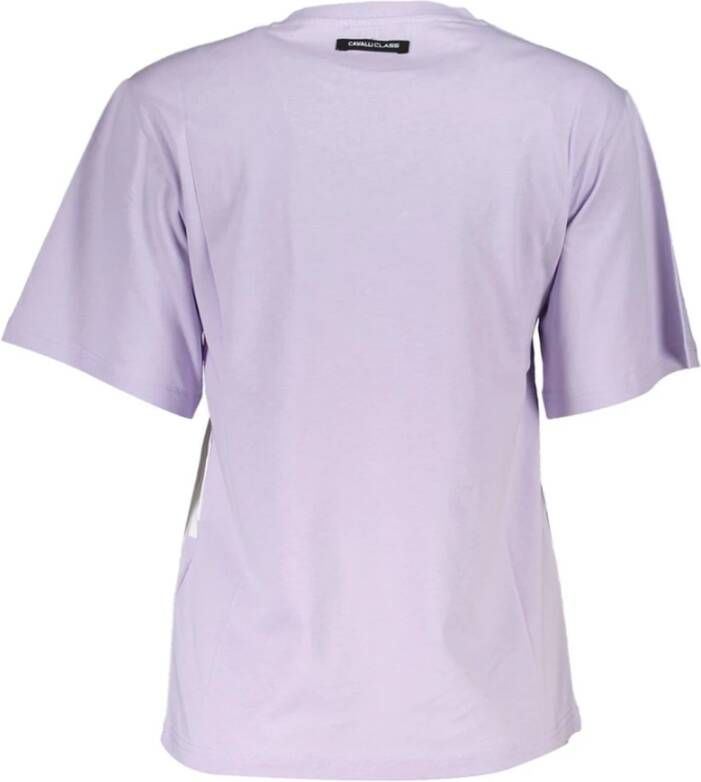 Cavalli Class Dames Logo Print T-shirt Paars Dames