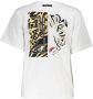 Cavalli Class Witte Katoenen Slim Fit T-Shirt met Print Wit Dames - Thumbnail 2
