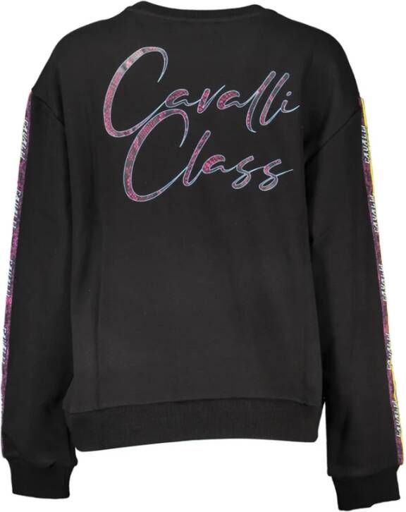 Cavalli Class Dames Sweatshirt met Logo Print Zwart Dames
