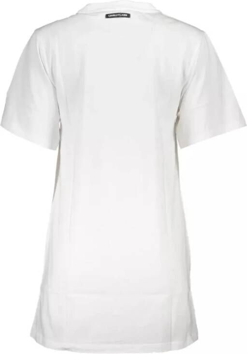 Cavalli Class Korte Mouw Witte Katoenen Jurk Wit Dames