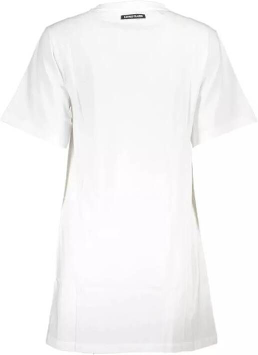 Cavalli Class Korte Mouw Witte Katoenen Jurk Wit Dames