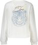 Cavalli Class Geborsteld Katoen Logo Sweater Vrouwen White Dames - Thumbnail 2