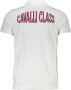 Cavalli Class Polo Shirt met Logo Applicatie en Print Design White Heren - Thumbnail 2