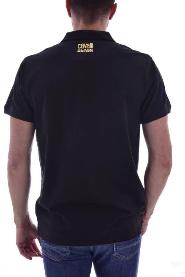Cavalli Class Polo Shirt Zwart Heren
