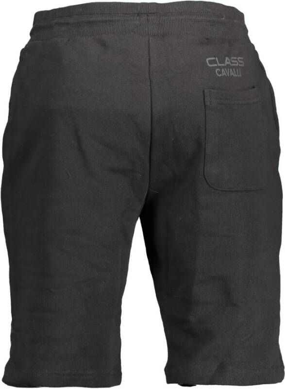 Cavalli Class Sportieve Zwarte Katoenen Broek voor Heren Zwart Heren
