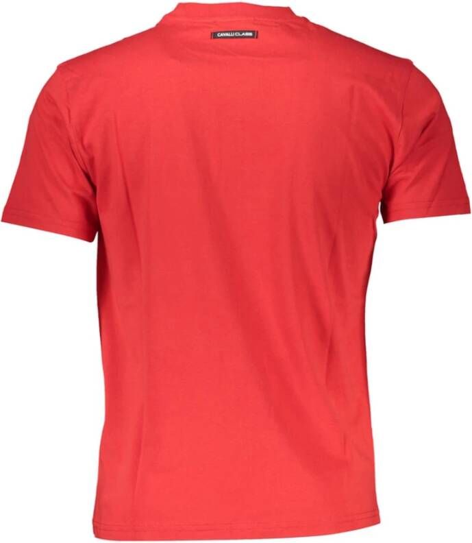 Cavalli Class Stijlvol Logo Print T-Shirt Rood Heren