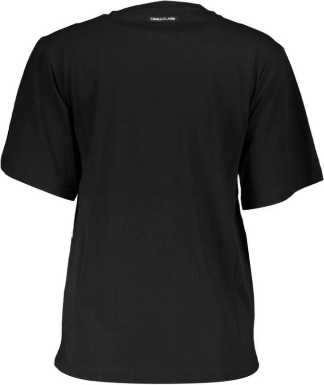 Cavalli Class Stijlvol Logo Print T-Shirt Zwart Dames