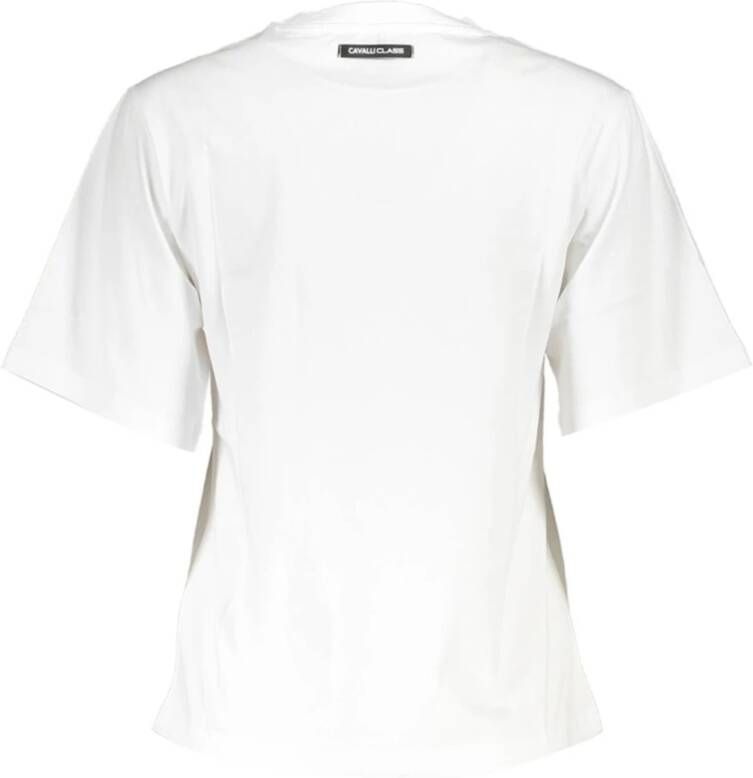 Cavalli Class Stijlvolle Logo Print T-shirt Wit Dames