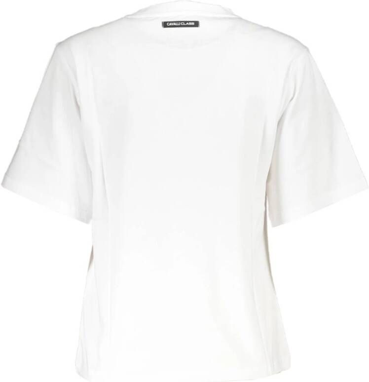 Cavalli Class Stijlvolle Logo Print T-shirt Wit Dames