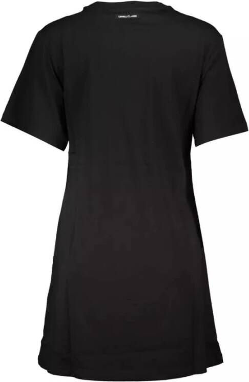 Cavalli Class Stijlvolle Zwarte Katoenen Jurk Zwart Dames