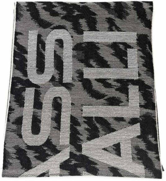 Cavalli Class Wool Scarf Grijs Heren