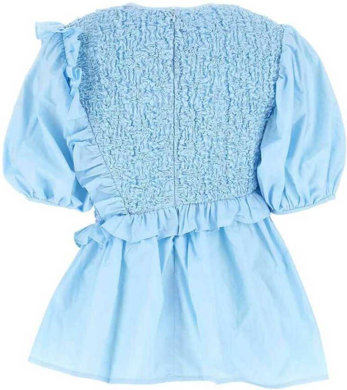 Cecilie Bahnsen Lichtblauwe stretch katoenen blend top Blauw Dames