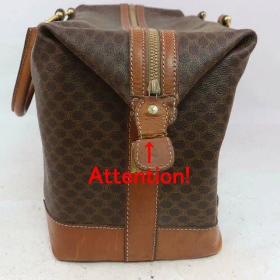 Celine Vintage Preated canvas celine-bags Bruin Dames