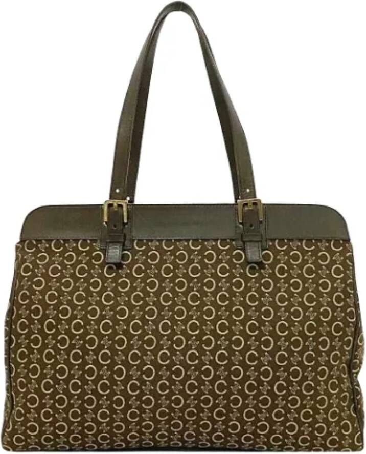 Celine Vintage Pre-owned Canvas totes Bruin Dames