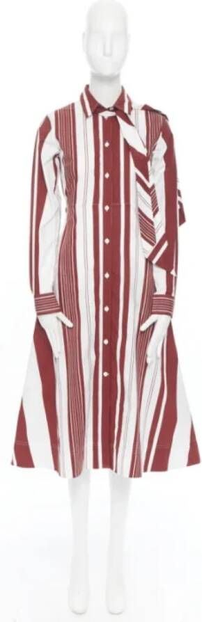 Celine Vintage Pre-owned Cotton dresses Red Dames