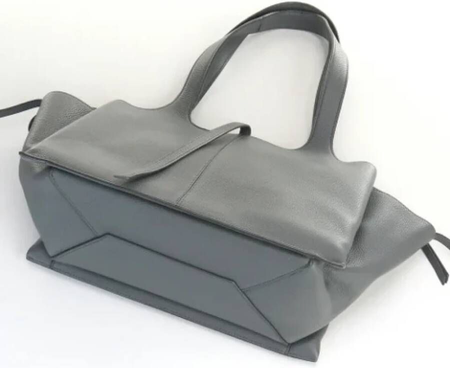 Celine Vintage Pre-owned Leather totes Gray Dames