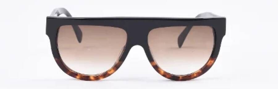 Celine Vintage Pre-owned Plastic sunglasses Bruin Dames