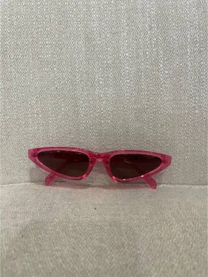 Celine Vintage Pre-owned Plastic sunglasses Roze Dames