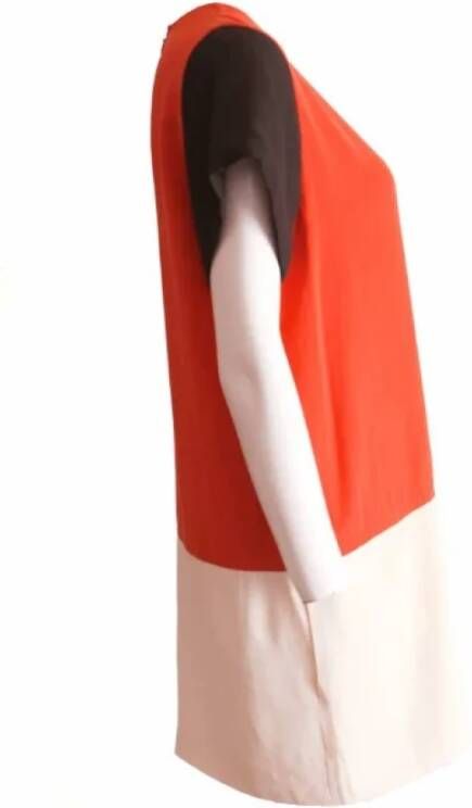 Celine Vintage Pre-owned Silk dresses Oranje Dames