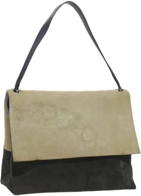 Celine Vintage Pre-owned Suede celine-bags Beige Dames