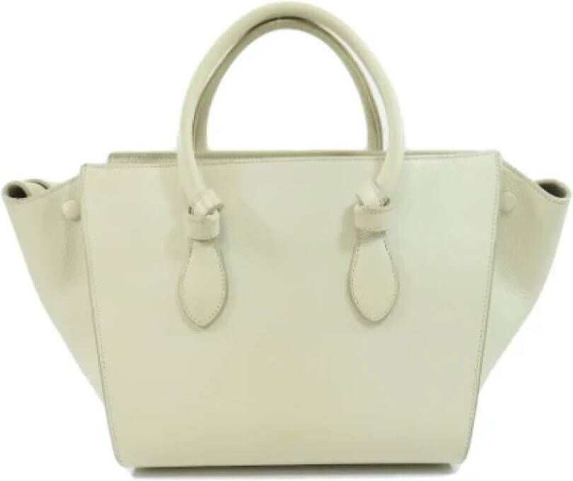 Celine Vintage Tweedehands Beige Leren Celine Tas Beige Dames