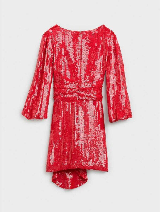 Celine Georgette Zijden Jurk voor Speciale Gelegenheden Rood Dames
