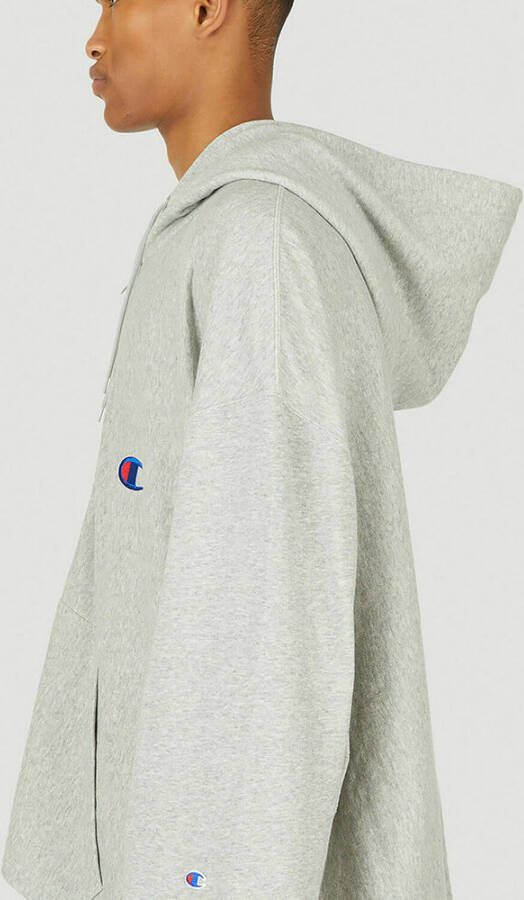 Champion Asymmetrisch sweatshirt met capuchon Grijs Heren