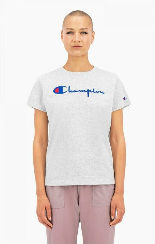 Champion Logo t -shirt Grijs Dames